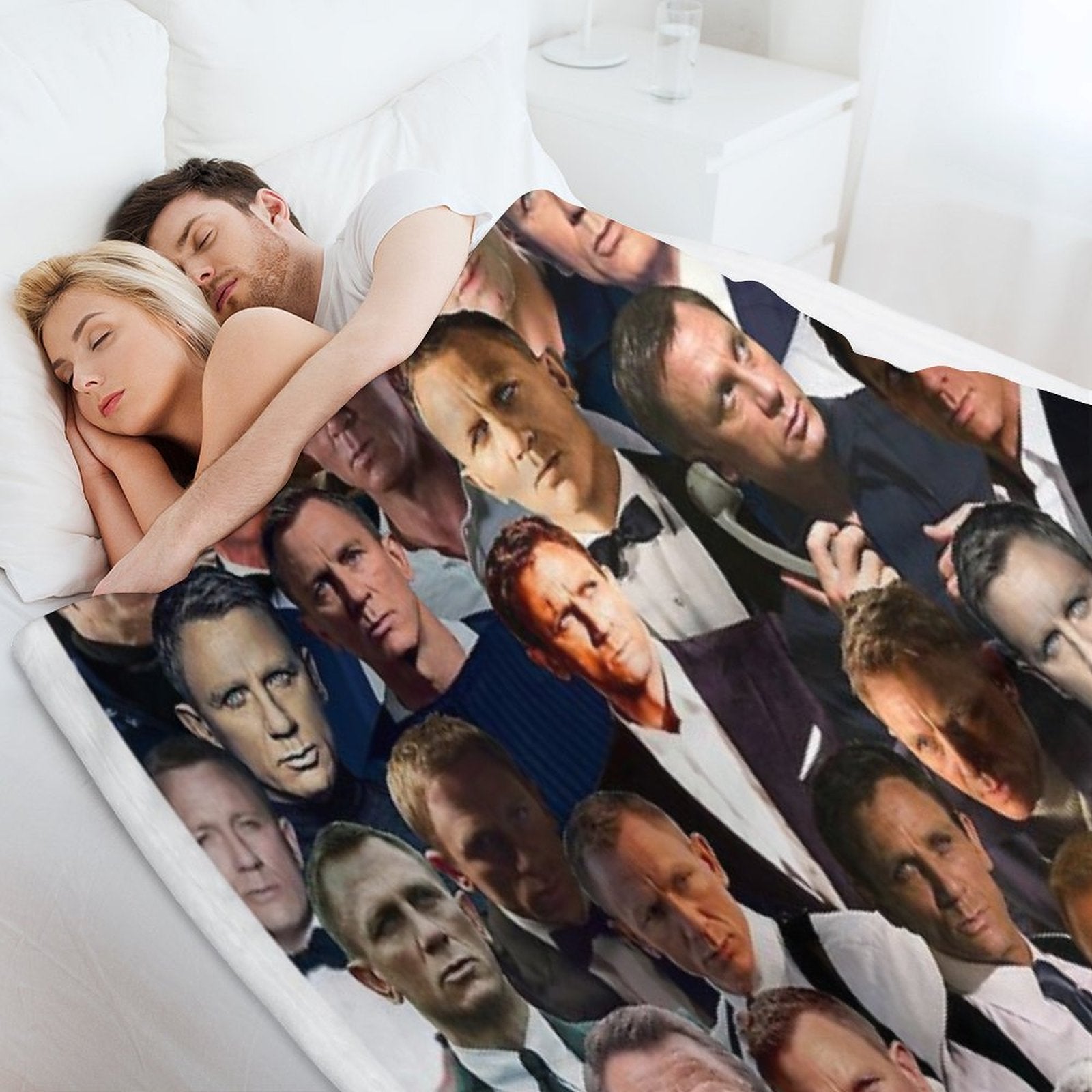 Daniel Craig Photo Collage Travel-friendly Throw Blanket