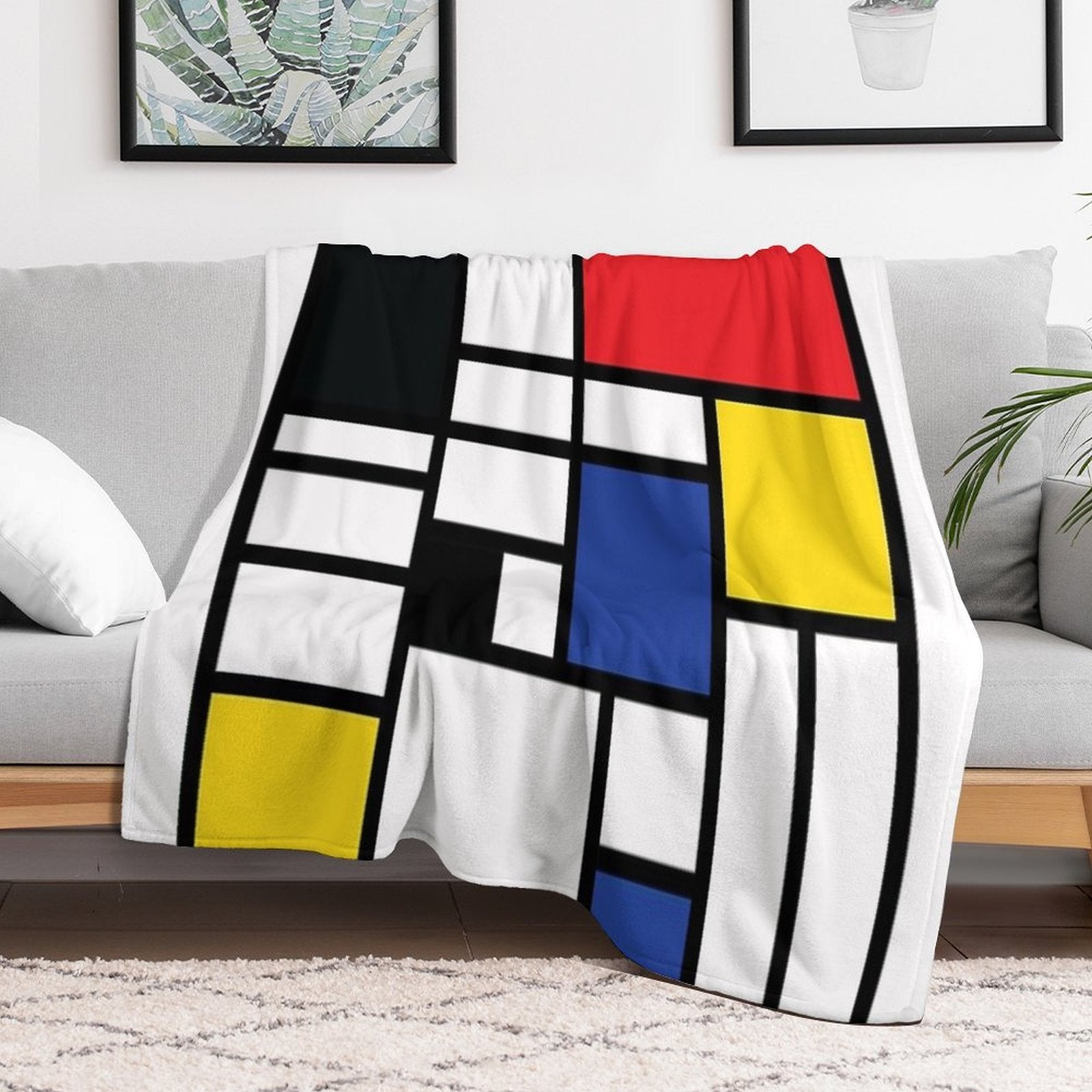 De Stijl #1 Quick-dry Throw Blanket