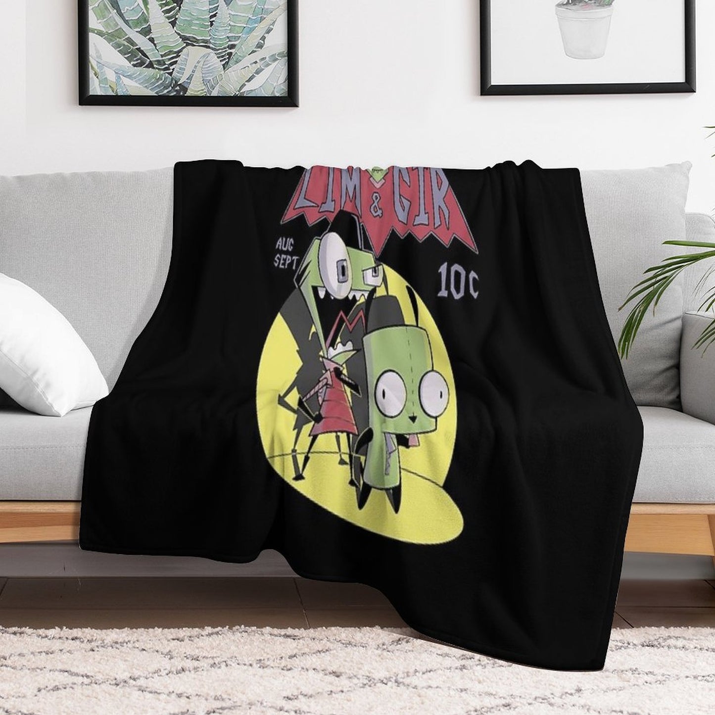 Zim And Gir Machine-washable Throw Blanket