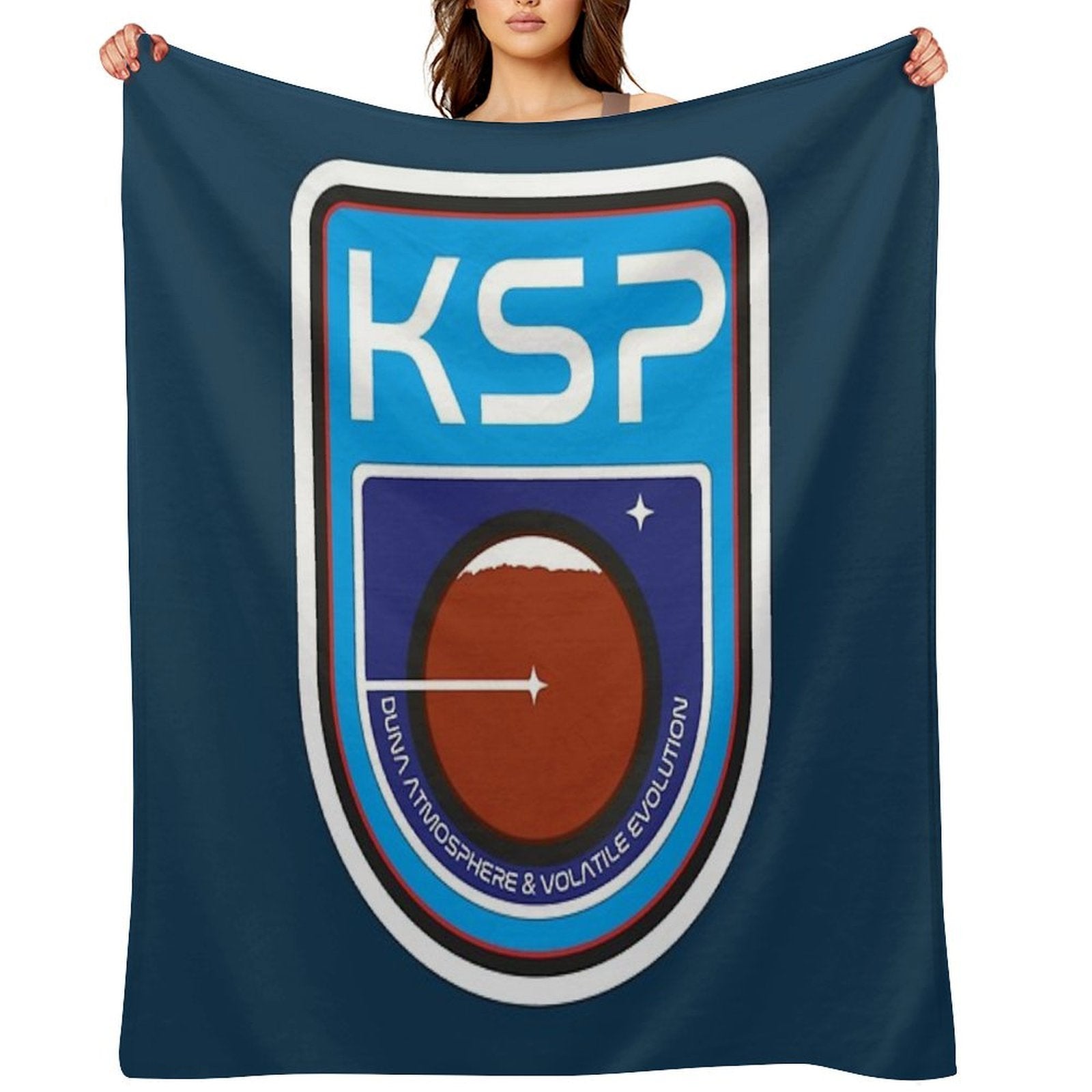 Kerbal Space Program  Duna Badge Compact Throw Blanket