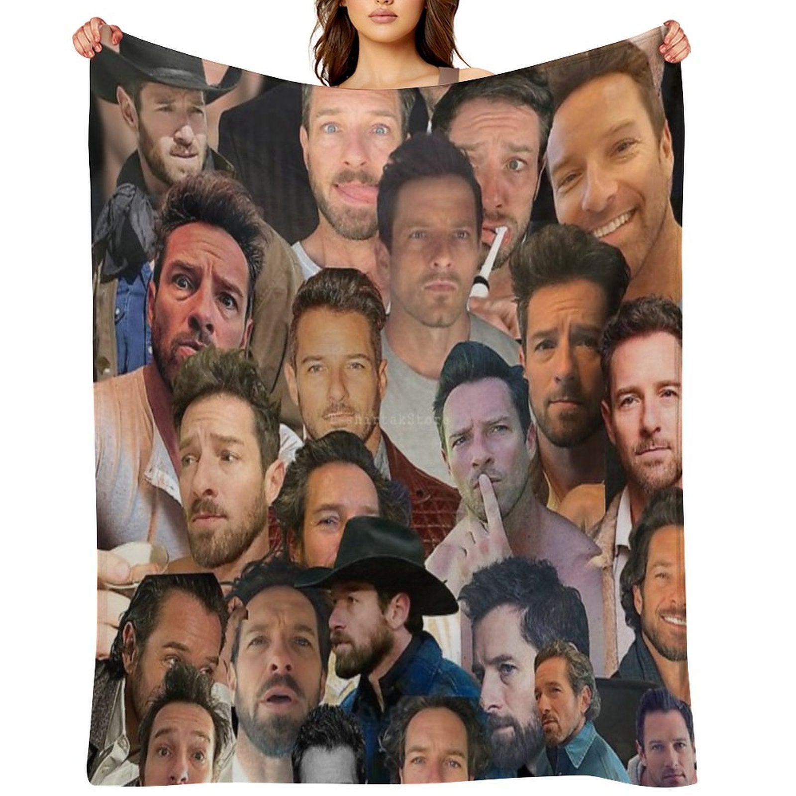 Ian Bohen Photo Collage Easy Care Throw Blanket