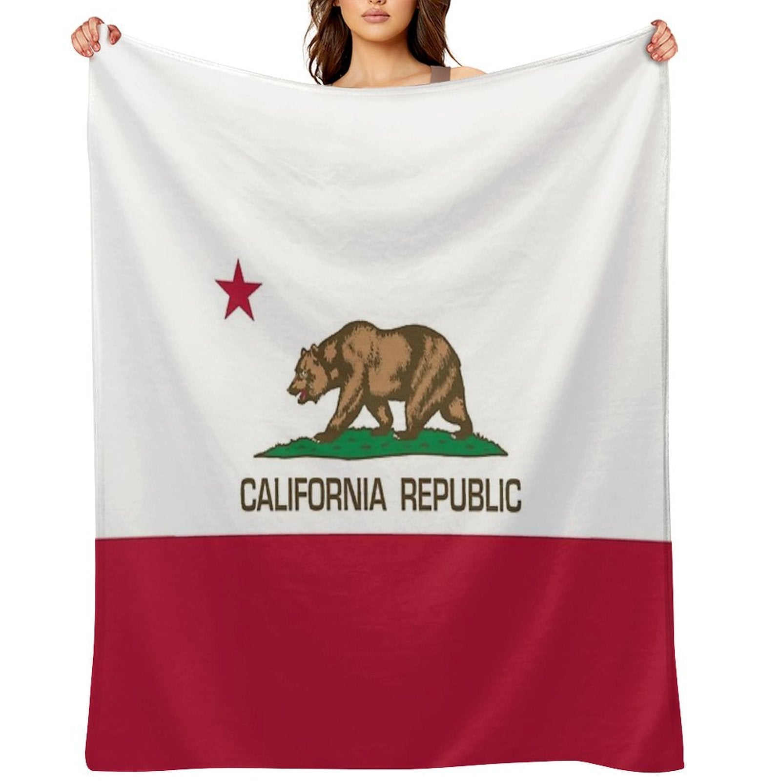 California Republic State Flag of California Anti-pilling Throw Blanket