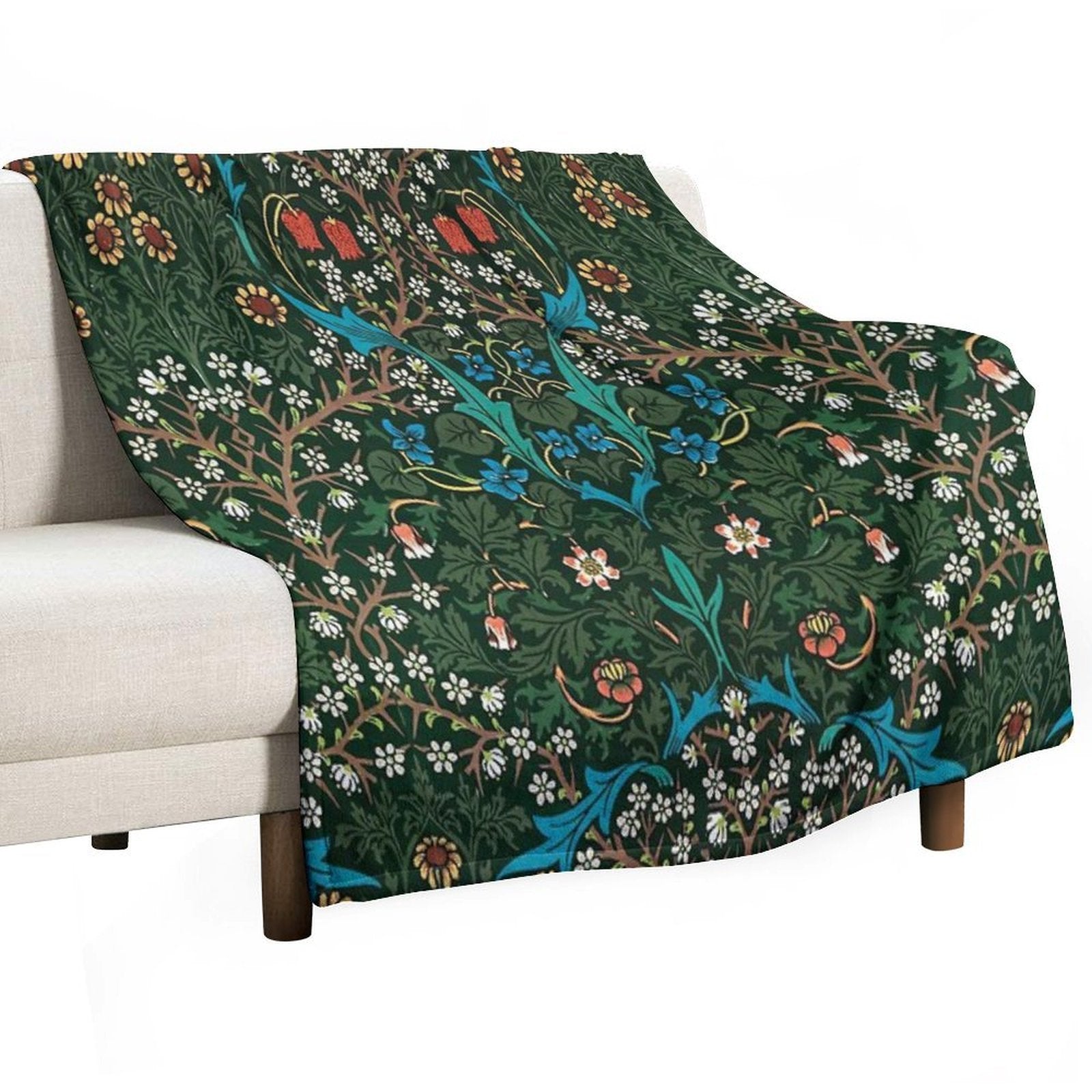 Blackthorn by William Morris, 1892 Compact Throw Blanket
