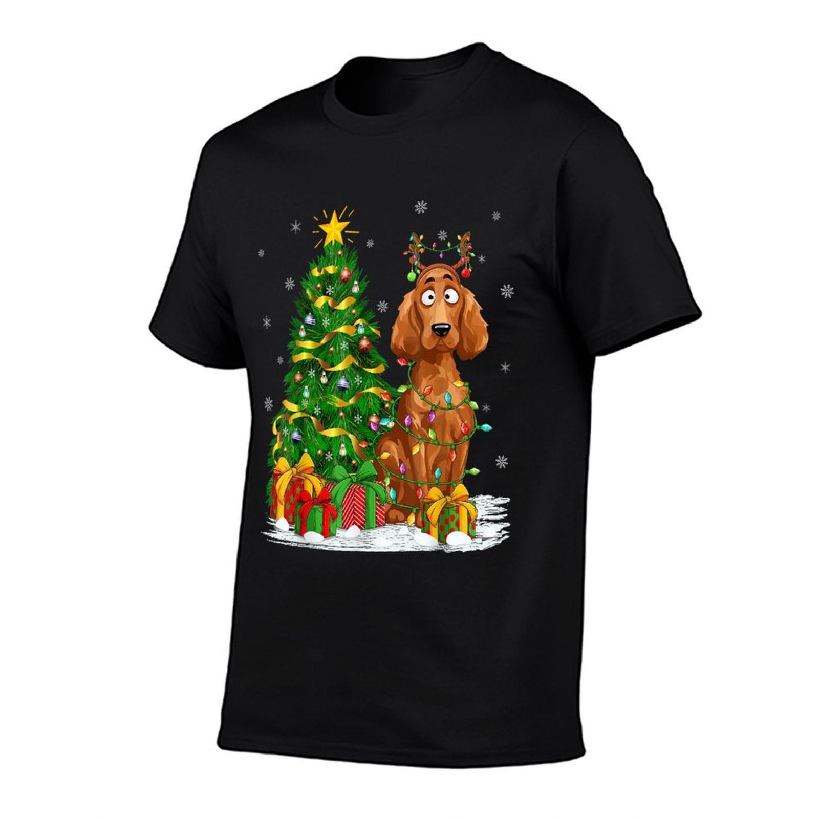 Irish Setter Dog Lover Xmas Lighting Irish Setter Christmas for Men Women Kids  Durable T-Shirt