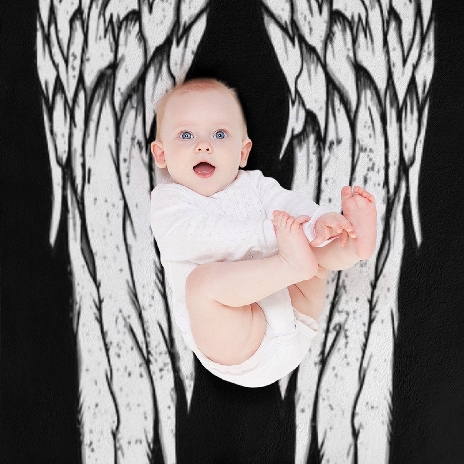 Daryl Dixon Wings - Zombie Velvety-soft Throw Blanket