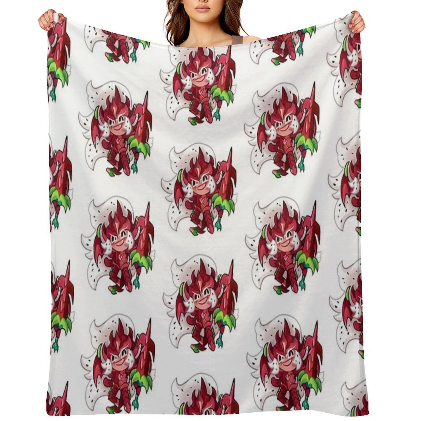 Pitaya Dragon Cookie Wrinkle-free Throw Blanket