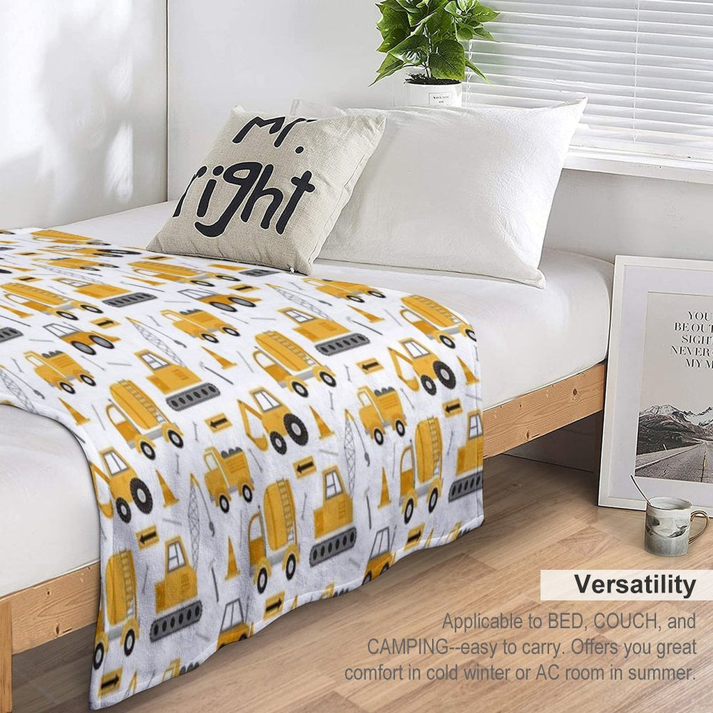 Construction Trucks Lightweight Throw Blanket