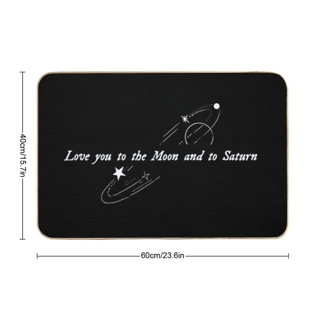 Love You to The Moon And to Saturn (Seven - Taylor Swift) Durable Bath Mat