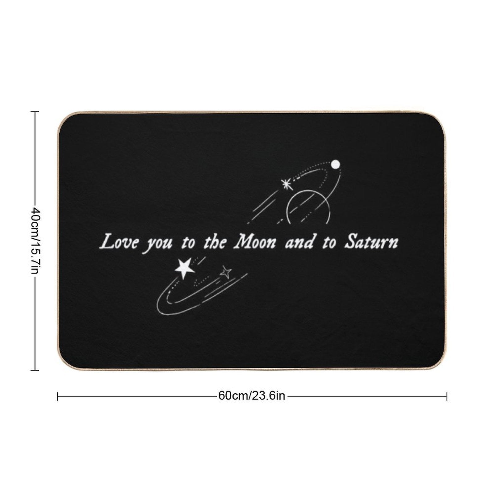Love You to The Moon And to Saturn (Seven - Taylor Swift) Durable Bath Mat