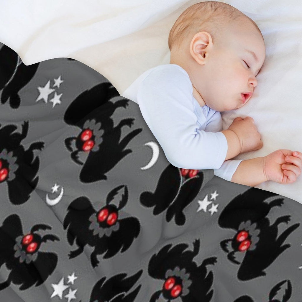 Cute Cryptids - Mothman Pattern Velvety-soft Throw Blanket