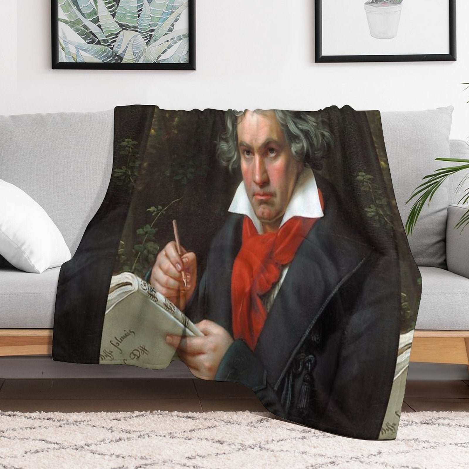 Ludwig Van Beethoven Lightweight Throw Blanket