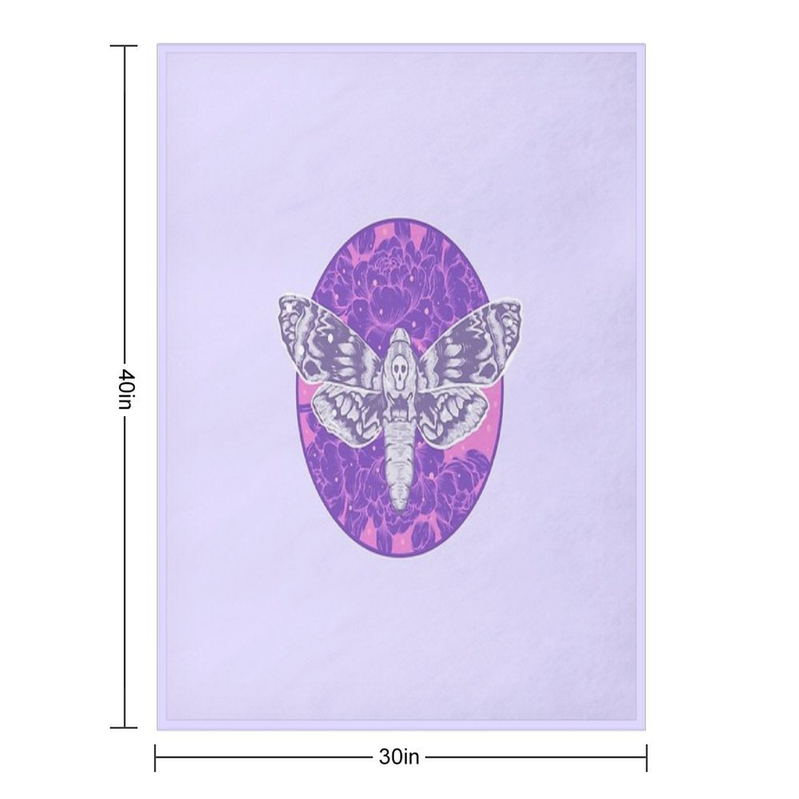 Death Moth Wrinkle-free Throw Blanket