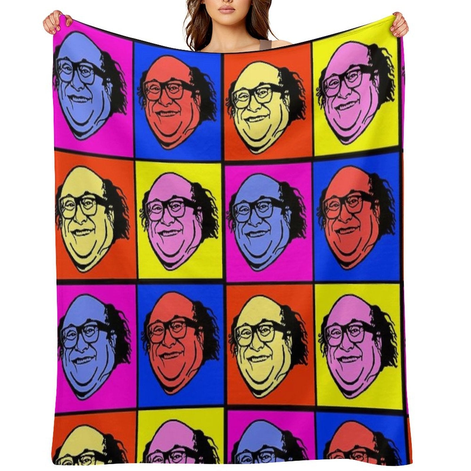 Danny DeVito Pop Art Velvety-soft Throw Blanket