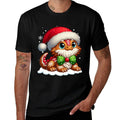 Santa Gingerbread Bearded Dragon Xmas Baking Cookies Baker  Rolled Sleeves T-Shirt