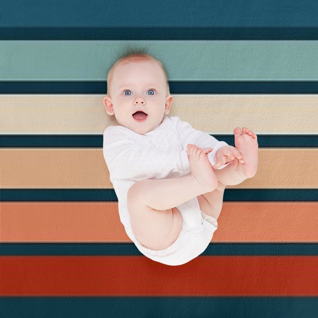 70s Vintage Retro Stripes Quick-dry Throw Blanket
