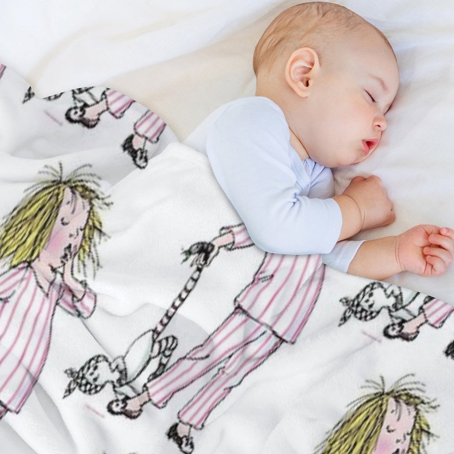 Yawning Eloise in Her Pajamas Eco-conscious Throw Blanket