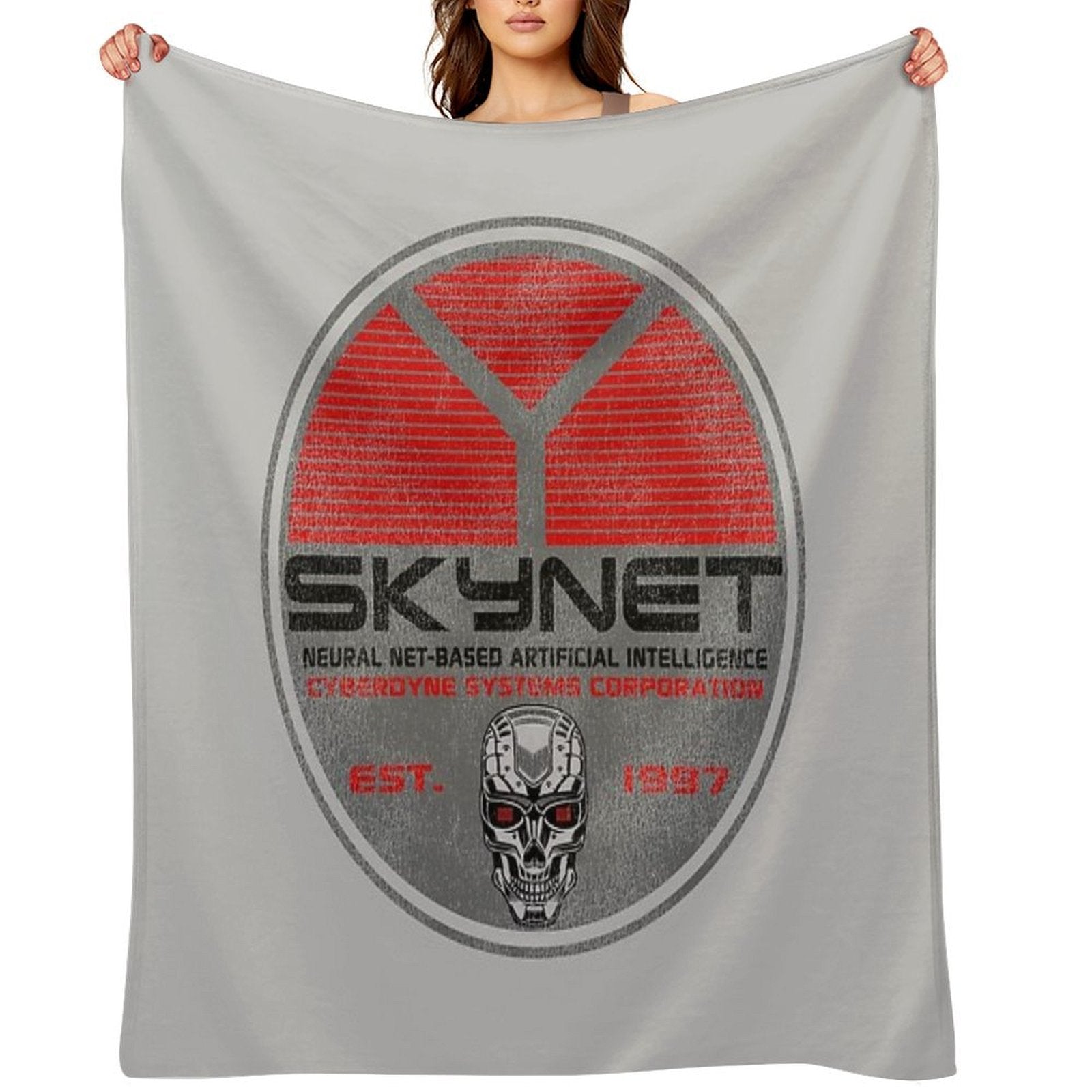 Skynet Oval Worn Lts Easy Care Throw Blanket