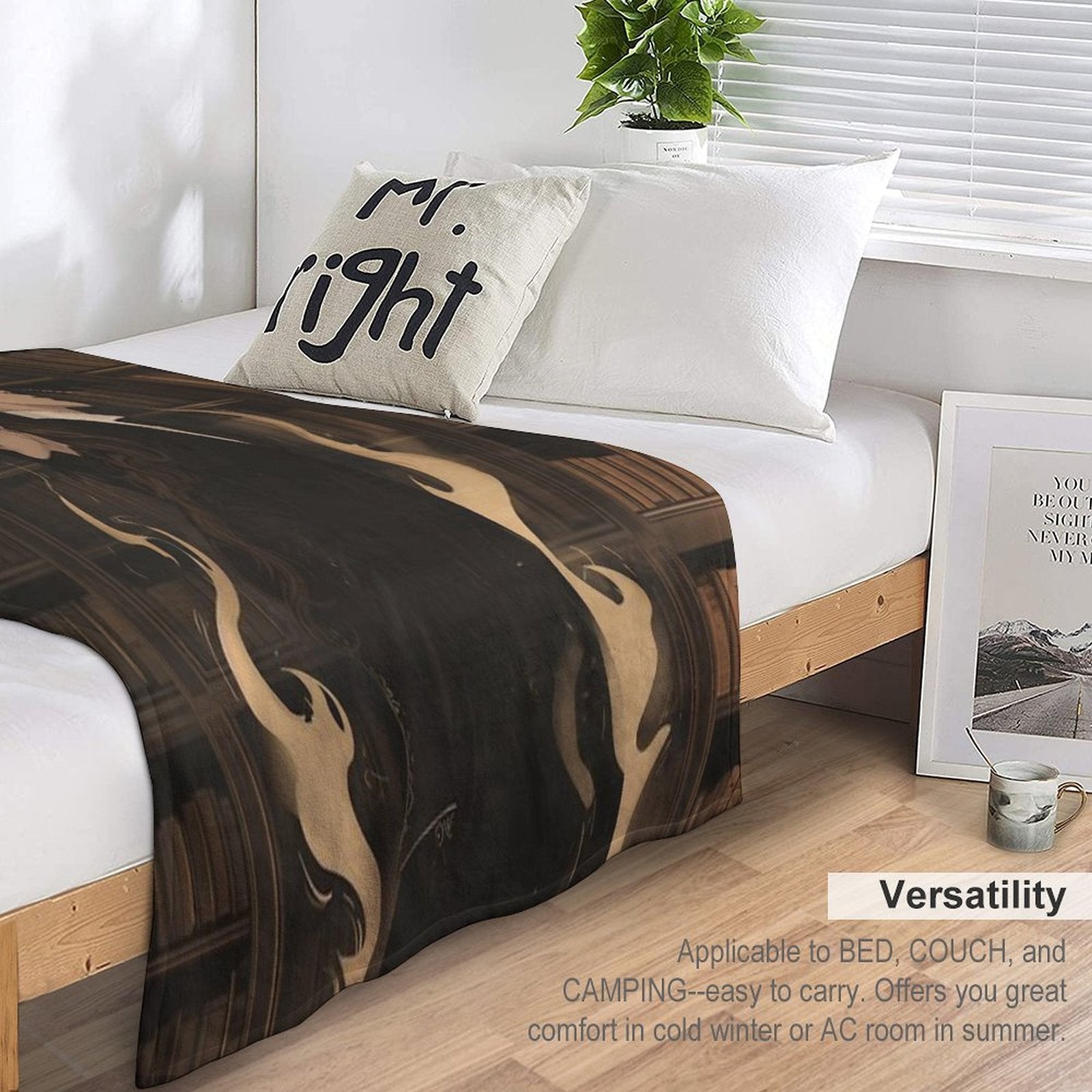 Dramione Shadow Sustainable Throw Blanket
