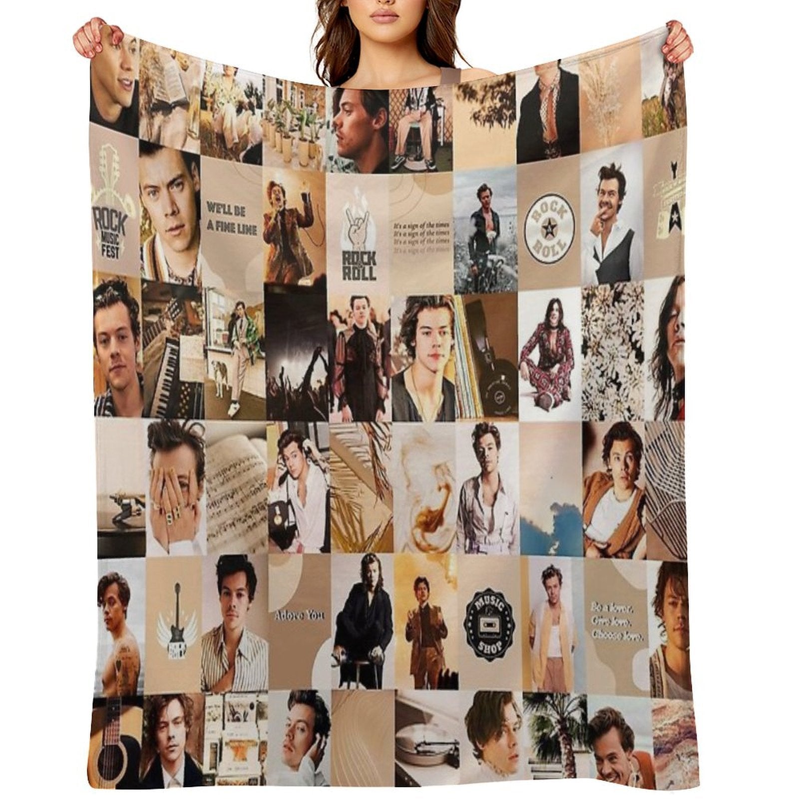 The Old Tour Collage Pict Lightweight Throw Blanket