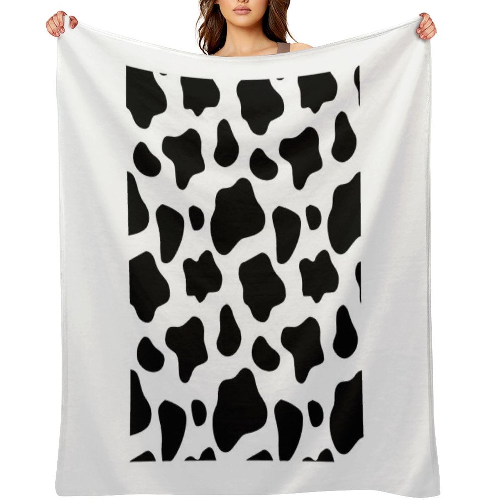 Cow Spots Pattern Cows Animal Print Machine-washable Throw Blanket