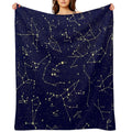 Constellation Astronomy Star Map Night Sky Velvety-soft Throw Blanket