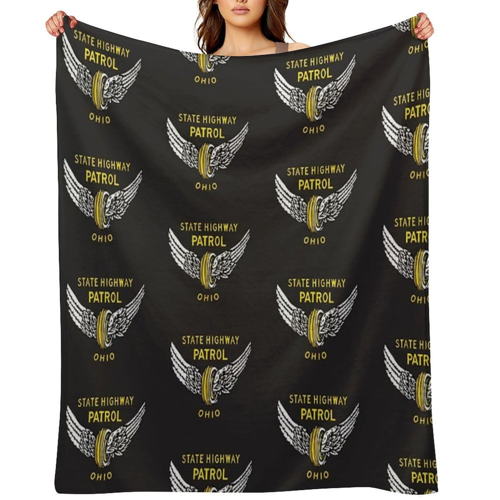 Ohio Highway Patrol Wrinkle-free Throw Blanket