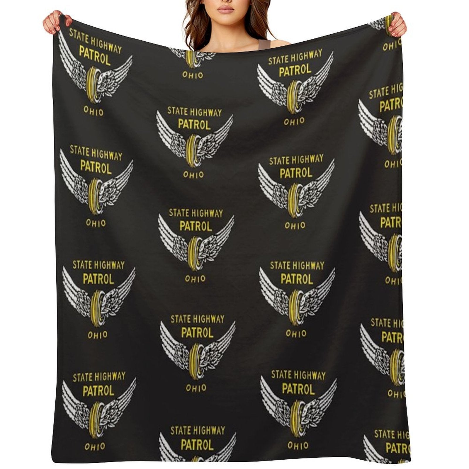 Ohio Highway Patrol Wrinkle-free Throw Blanket