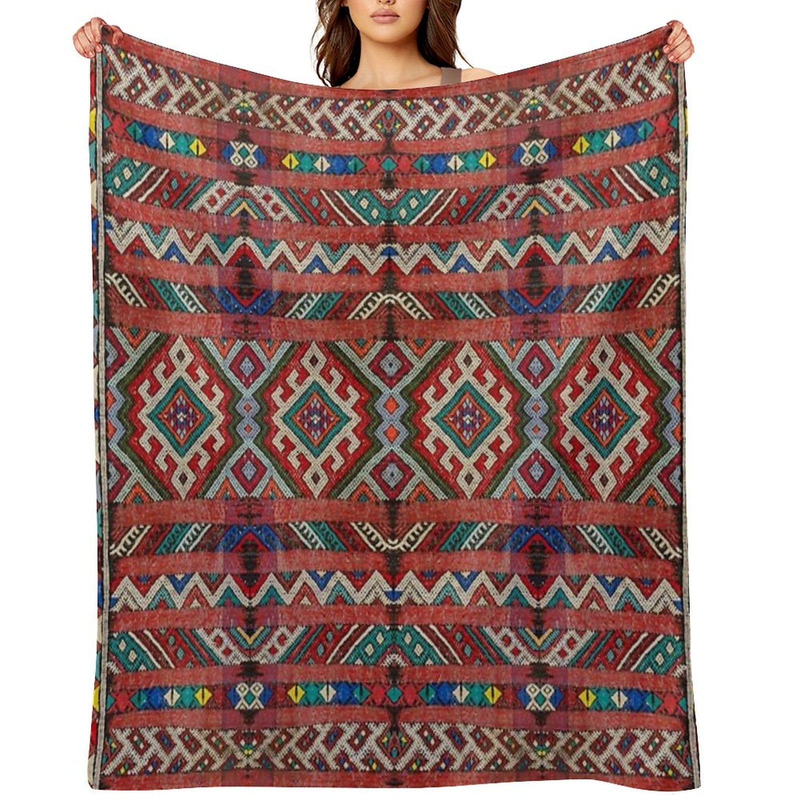 Heritage Moroccan Design Multi-functional Throw Blanket