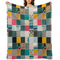 Colorful Patchwork Pattern Anti-pilling Throw Blanket