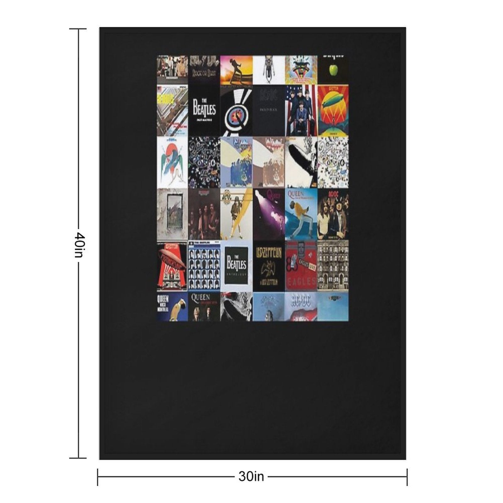 Rock Band Posters Collage Classic T-Shirt All-season Throw Blanket