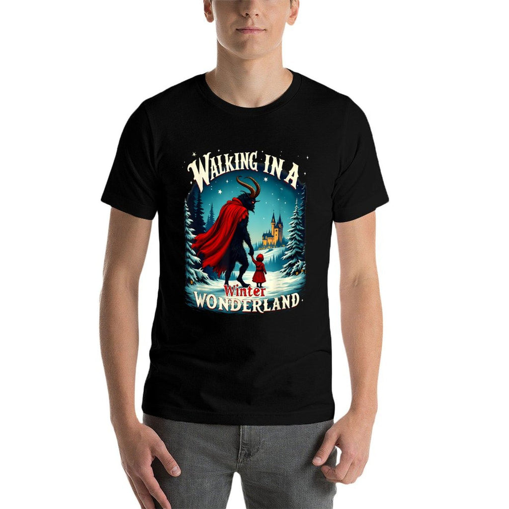 Wonderland Krampus Dark Winter Holiday Walking In A Winter  Vintage-inspired T-Shirt