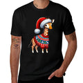 Giraffe Ugly Sweater Santa Hat Christmas  Graphic-printed T-Shirt