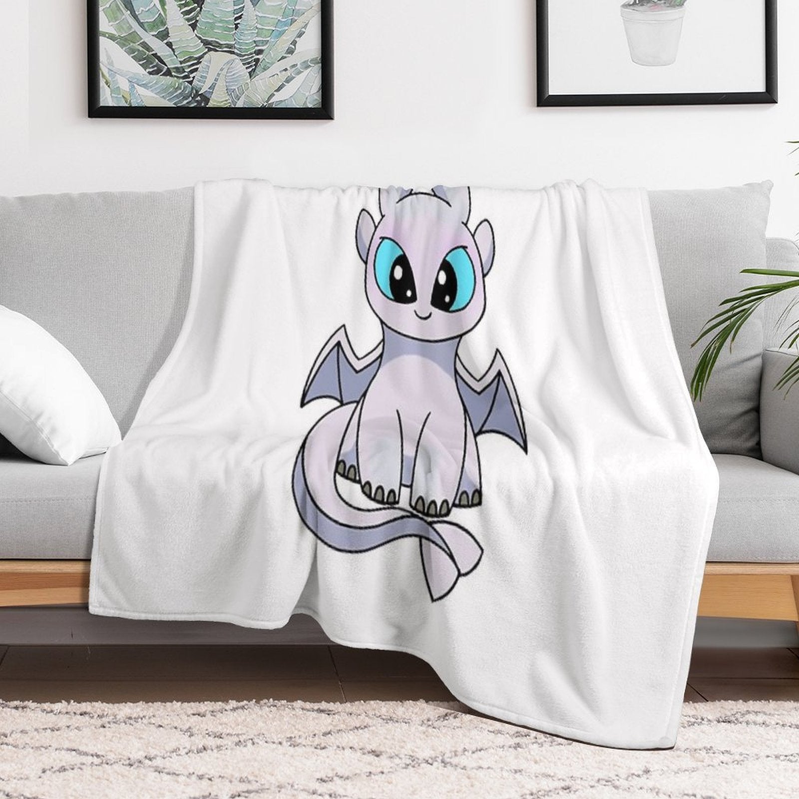Light Fury Toothless Quick-dry Throw Blanket