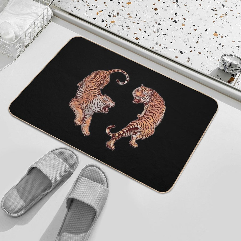 Year of The Tiger Happy Chinese New Year Yin Yang Tigers  Versatile Bath Mat