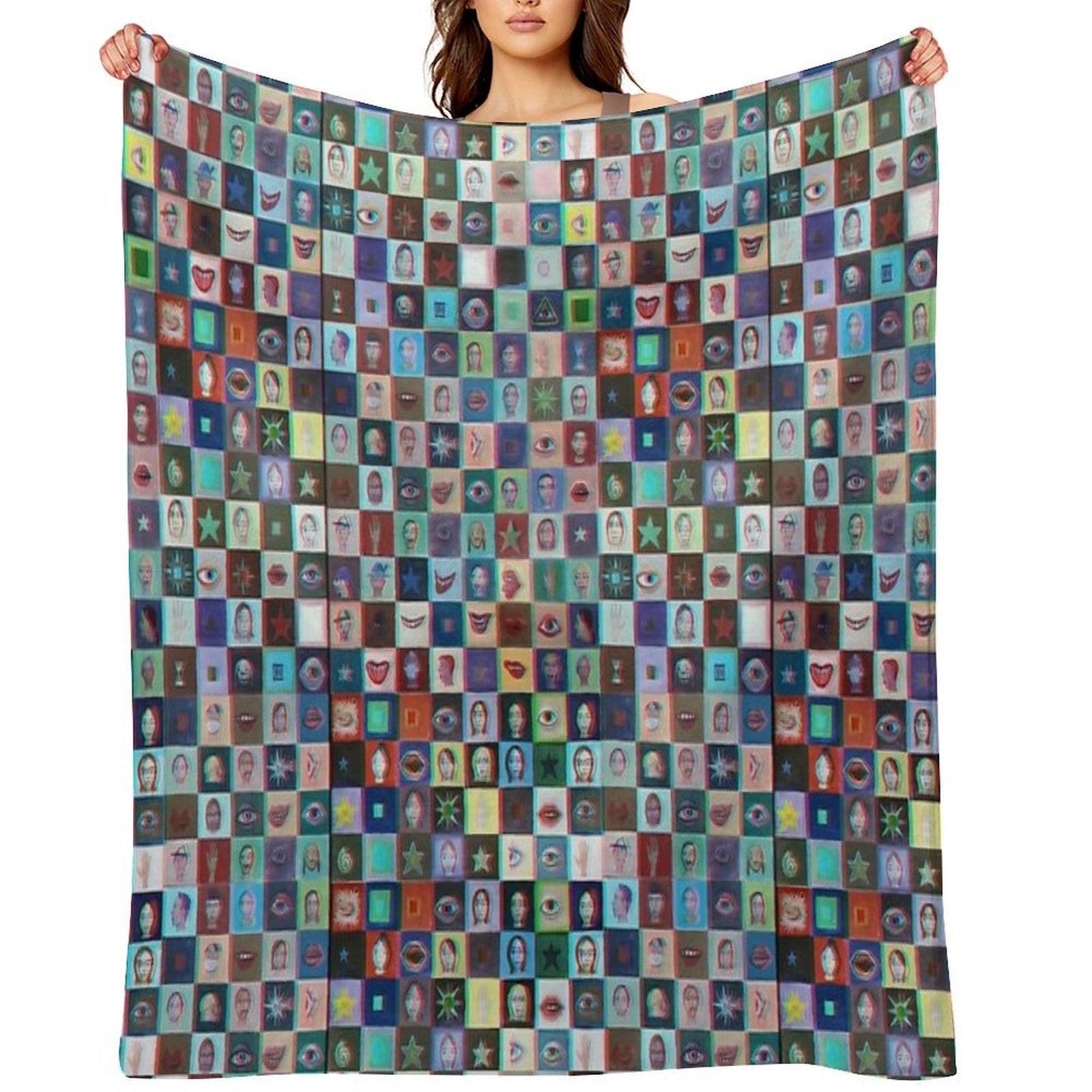 Chessboard Tapiz 3d 1 Machine-washable Throw Blanket