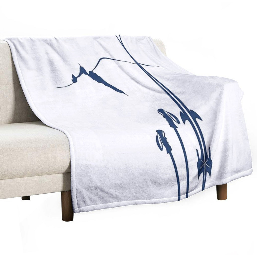 Chamonix Mont Blanc Aiguille Du Midi La Flégère Gradient by Leewarddesign Sustainable Throw Blanket