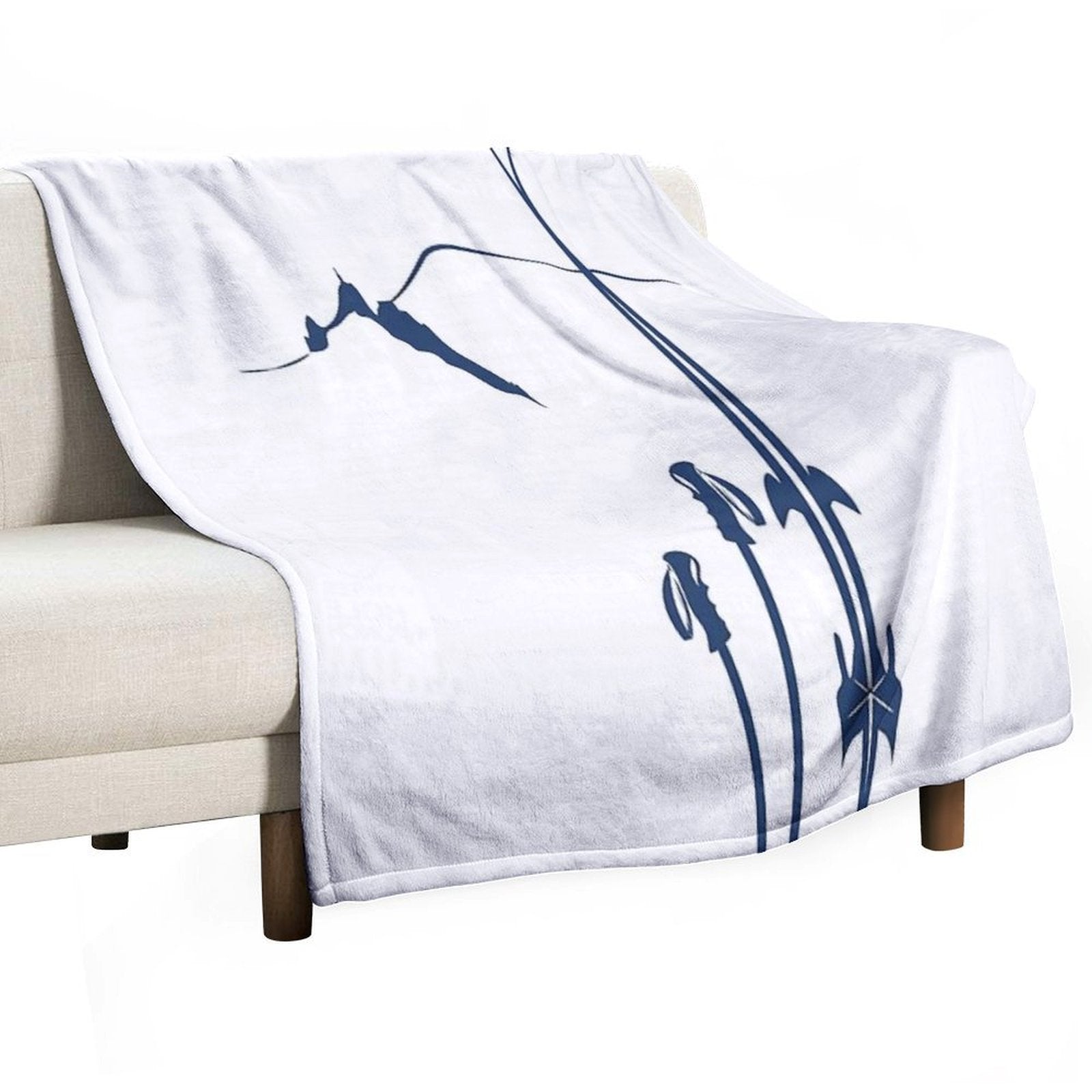 Chamonix Mont Blanc Aiguille Du Midi La Flégère Gradient by Leewarddesign Sustainable Throw Blanket
