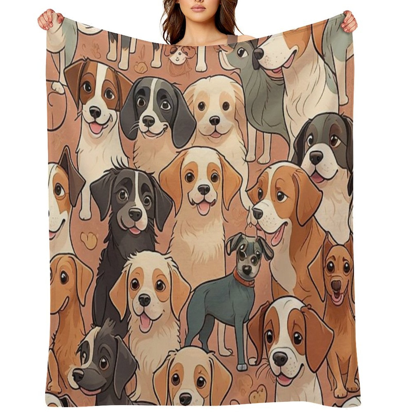 Dogs Multi-functional Throw Blanket