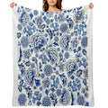 Chinese Porcelain Design Versatility Throw Blanket
