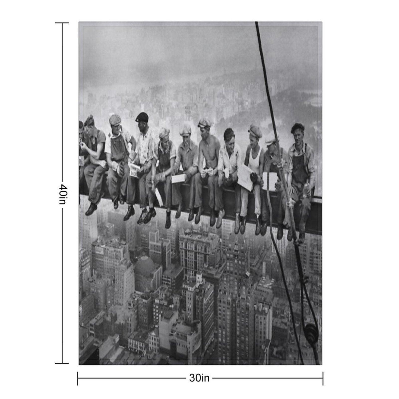 Lunch Atop A Skyscraper Quick-dry Throw Blanket