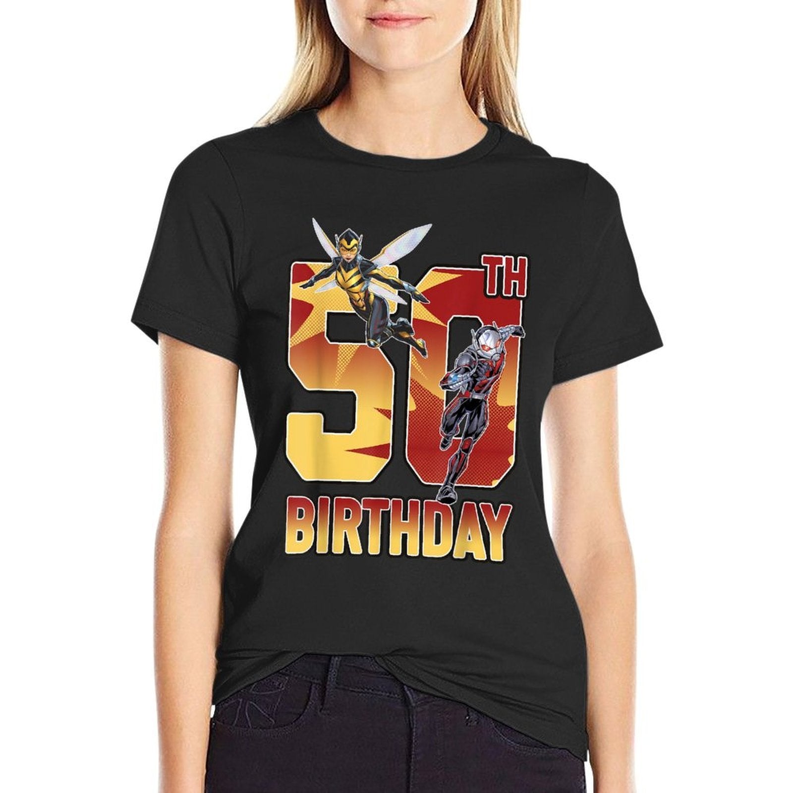 Marvel Comics Avengers Ant-Man & The Wasp 50th Birthday  Odor-resistant T-Shirt