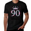 90 It's My Birthday Pink Crown 90th Birthday Gifts For Her  High-quality Stitching T-Shirt