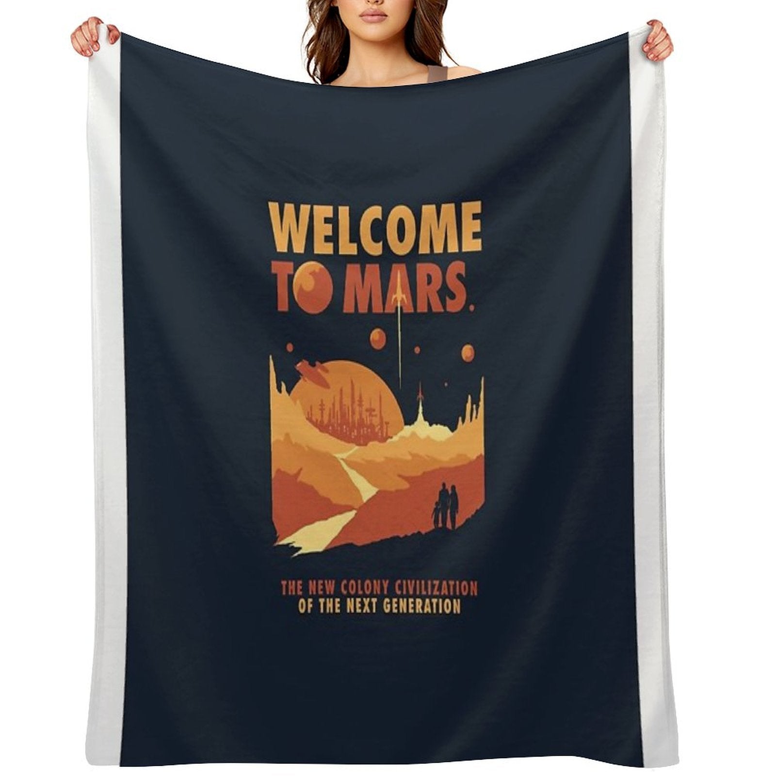 Welcome to Mars Multi-functional Throw Blanket