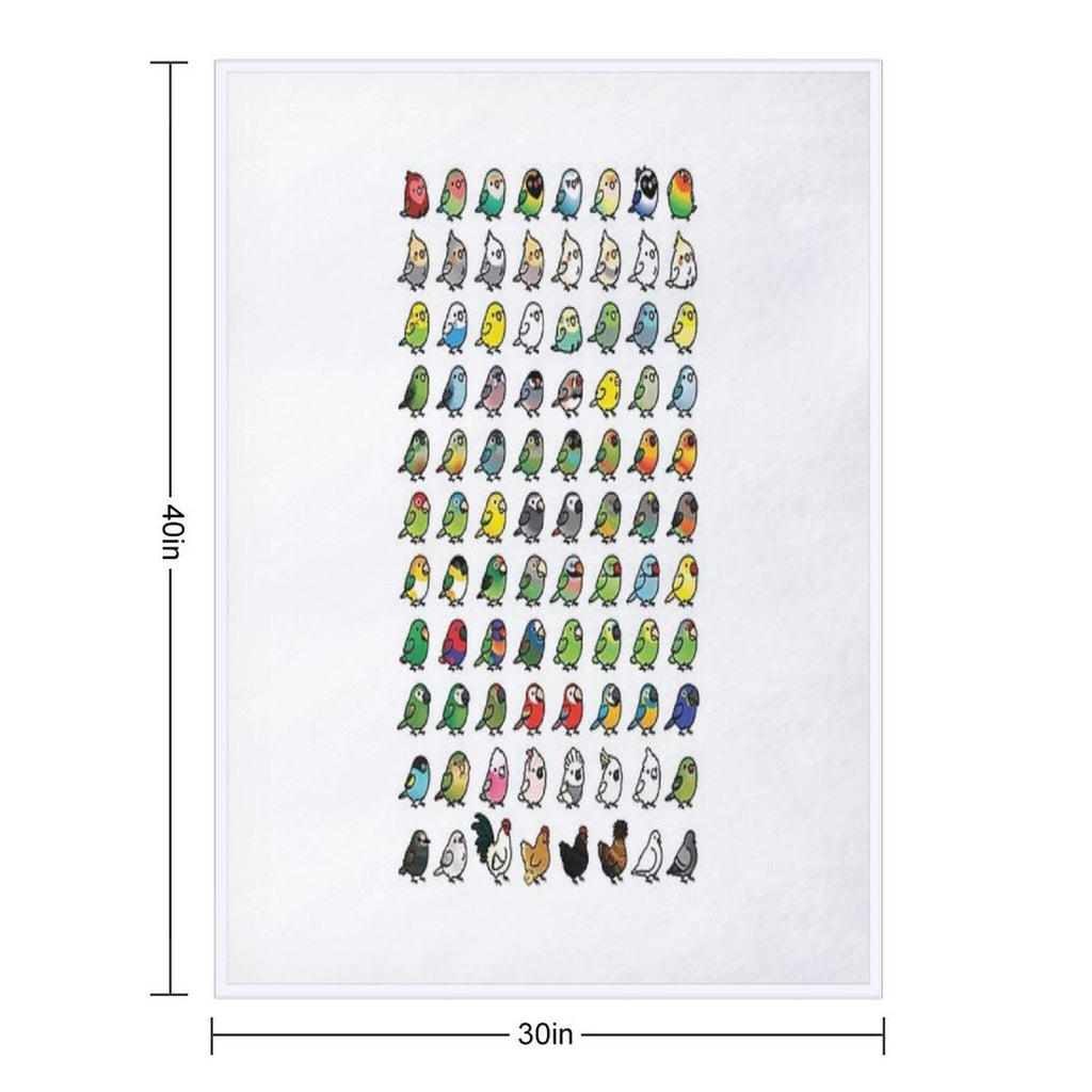 Everybirdy Collection Gift-ready Throw Blanket