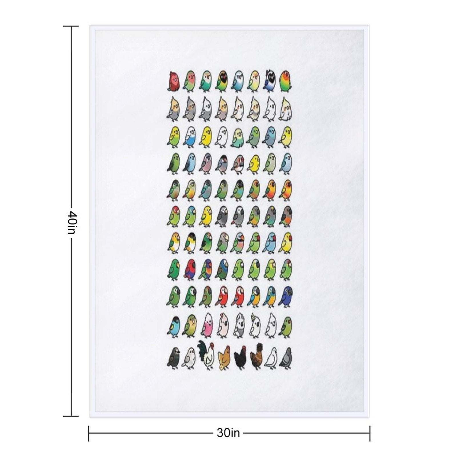 Everybirdy Collection Gift-ready Throw Blanket