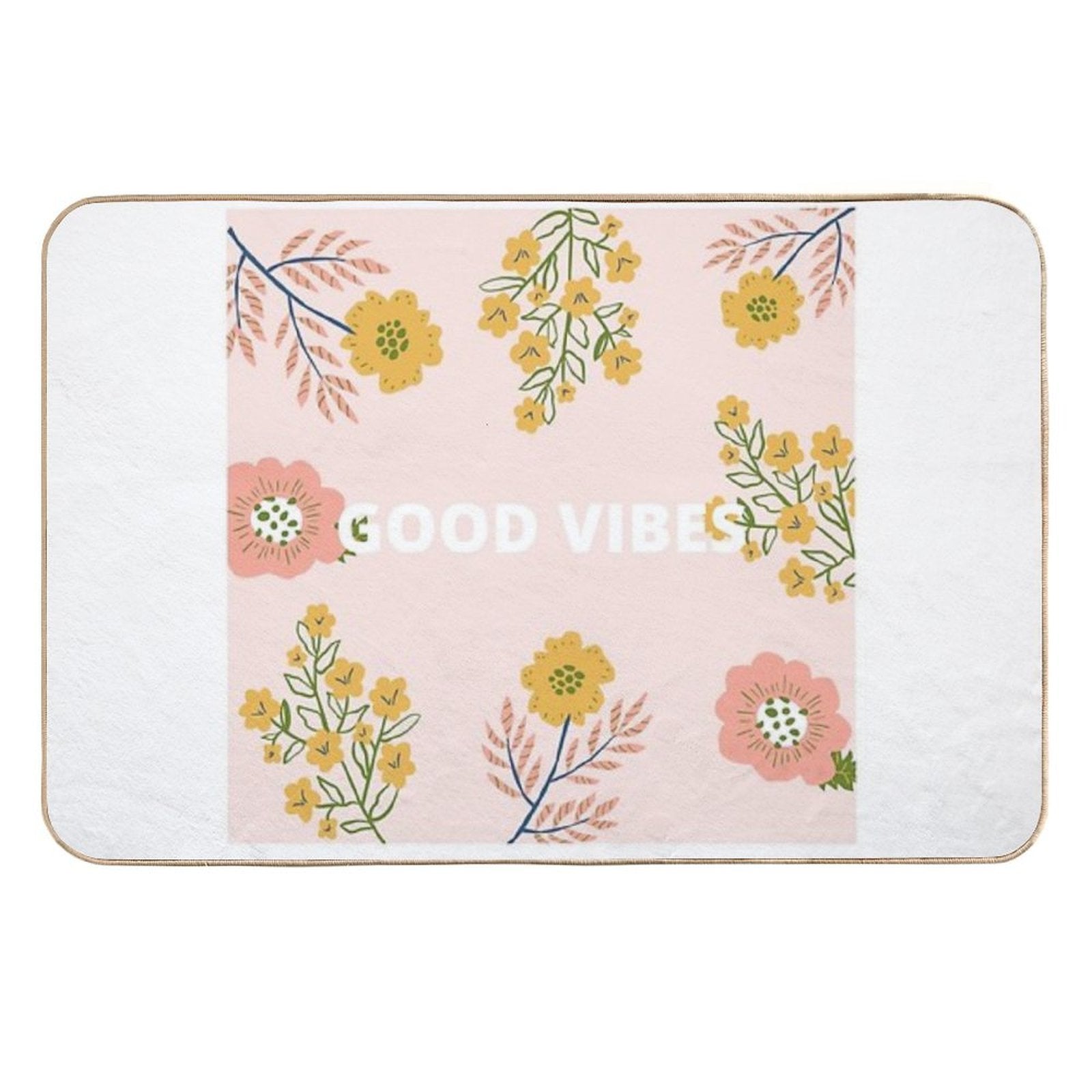 Pink Good Vibes  Absorbent Bath Mat
