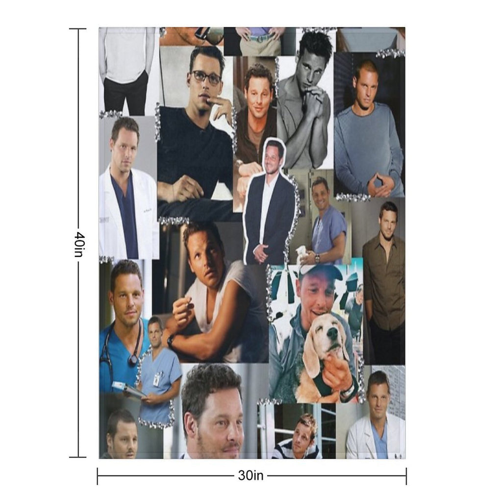 Alex Karev Collage Velvety-soft Throw Blanket