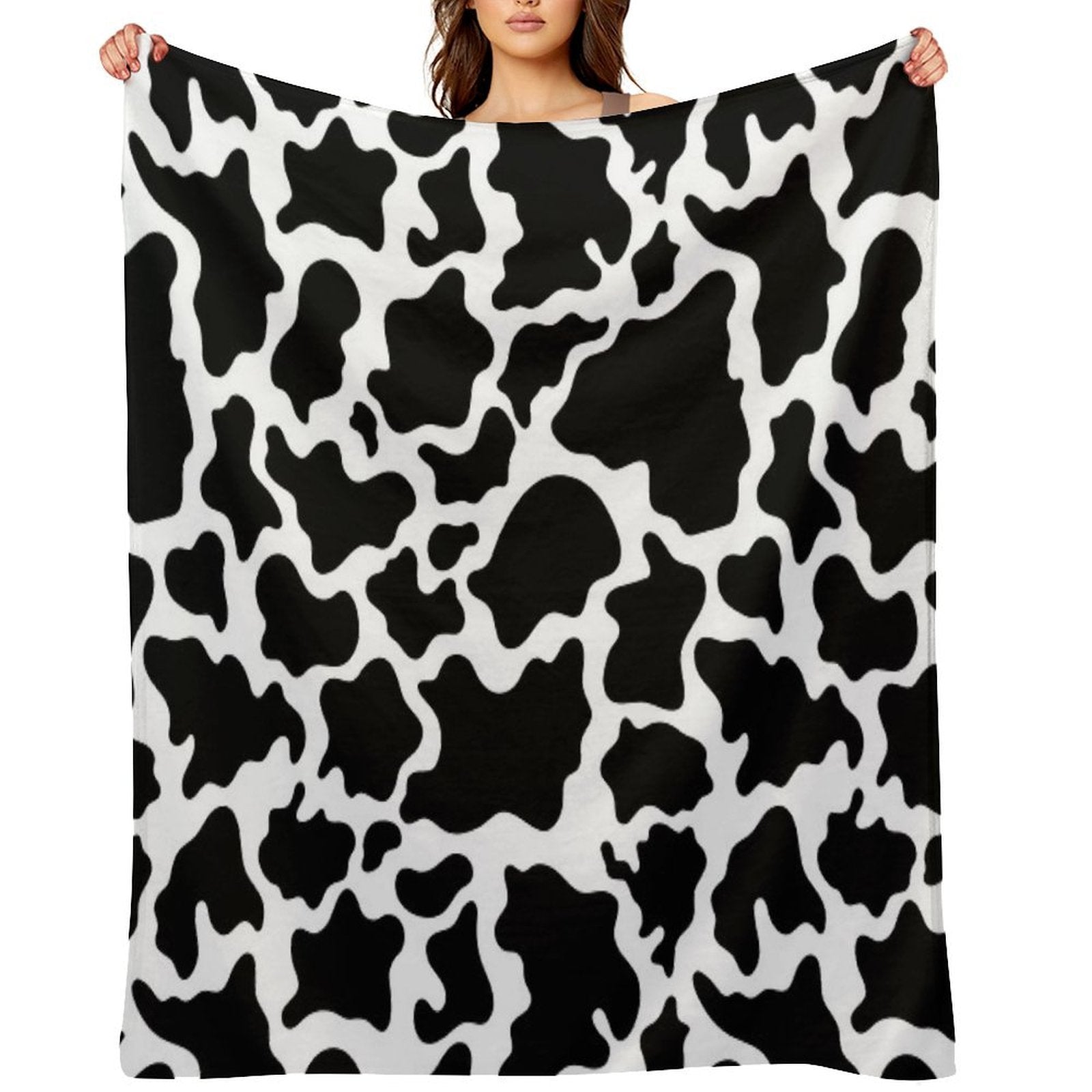 Cow Skin Pattern Easy Care Throw Blanket