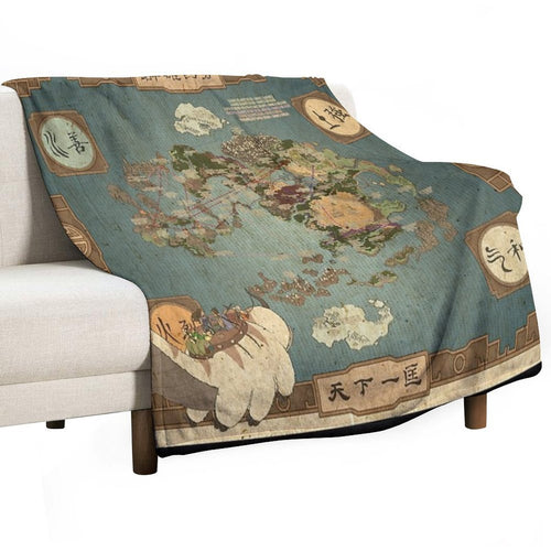 Avatar The Last Air Bender Map Lightweight Throw Blanket