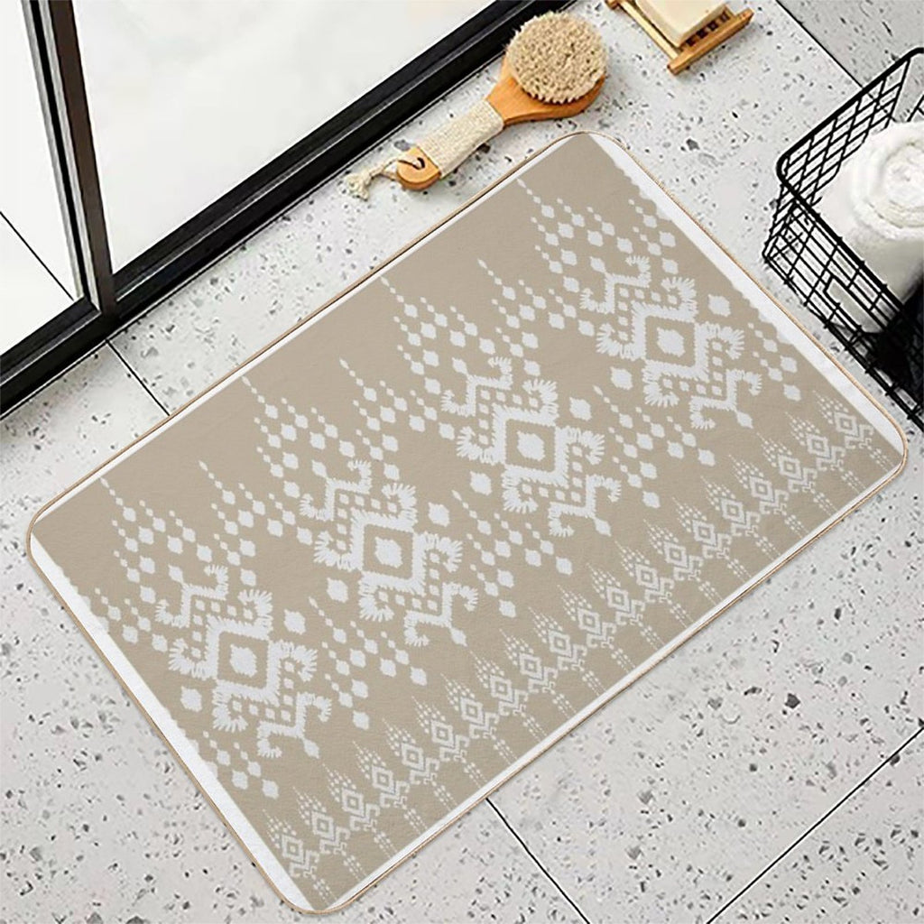 Ikat Ethnic Seamless Pattern  Rapid-Drying Bath Mat